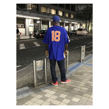 NEGRO LEAGUE 『 NY ニューヨーク リンカーン ジャイアンツ 』 公式 ベースボールシャツ Vネック No18