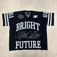 LA発祥 FIRST ROW ファーストロー Bright Future Varsity Jacquard Boxy Sweater ジャガード サマーセーター (CropT53)