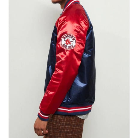 ミッチェル&ネス Mitchell&Ness ボストン レッドソックス サテン スタジアムジャンパー