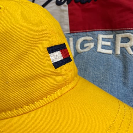 トミーヒルフィガー TOMMY HILFIGER ストラップバックキャップ イエロー フラッグロゴ