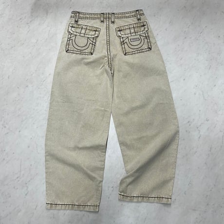 プレミアムジーンズ True Religion トゥルーレリジョン Carpenter Super T Baggy ビッグT カーゴ バギーデニム (JNS247)