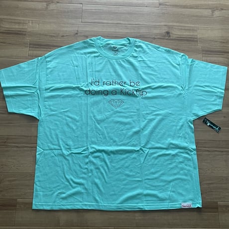 【4XL】 米国製 ダイヤモンドサプライ Diamond Supply Co. 半袖 Tシャツ DMNDブルー Kick Flip (T11)