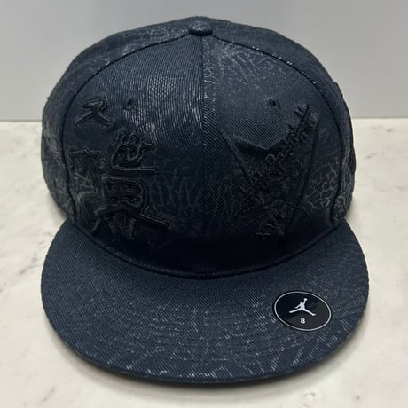 USA限定 JORDAN Brand ジョーダンブランド 総柄 キャップ ブラックonブラック エレファント