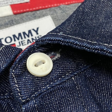 USA仕様 TOMMY HILFIGER TJ オーバーサイズ オーガニックコットン デニムシャツ (R4F-16)