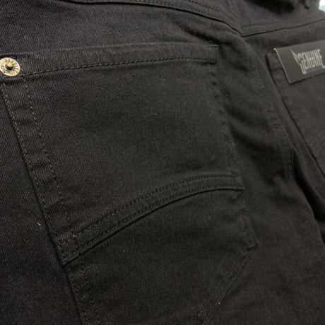 USAブランド GENUINE AUTHENTIC ストレッチ スキニーフィット Skinny バイカーデニム 黒 ジーンズ 1855 (JNS70)