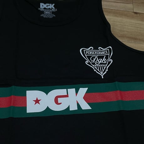 ロサンゼルス発祥  DGK ディージーケー タンクトップ 黒 3ライン スケーター HIPHOP ストリート