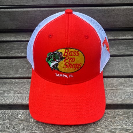 限定ステイトパッチ仕様 Bass Pro Shops バスプロショップス 刺繍ロゴ TAMPA, FL メッシュキャップ (Bps46)
