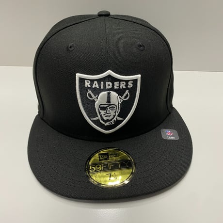 海外限定 NEWERA 59Fifty NFL ラスベガス レイダース Raiders スーパーボウル XVIII 白黒 (24-6)