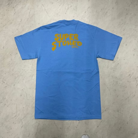 LA発 Cheech&Chong チーチアンドチョン SUPER STUNED BROS. グラフィック ヘビーウェイト Tシャツ 水色 (GTS158)