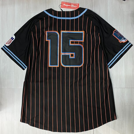 USA限定 Headgear Classics ニグロリーグ マイアミ ジャイアンツ BBシャツ ストライプ Giants #15 (HGC-BB68)
