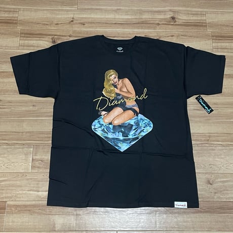 【XL】 Diamond Supply Co. ダイヤモンドサプライ 半袖 Tシャツ 黒 Clare Skate  米国製 (T4)