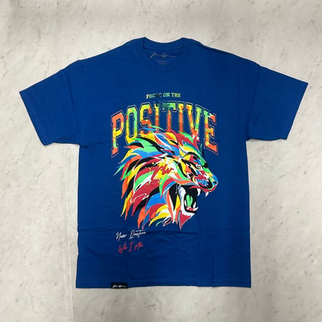 LA発 Positive Wear Clothing ポジティブウェア クロージング Lion Roar Tシャツ (PWT46blu)