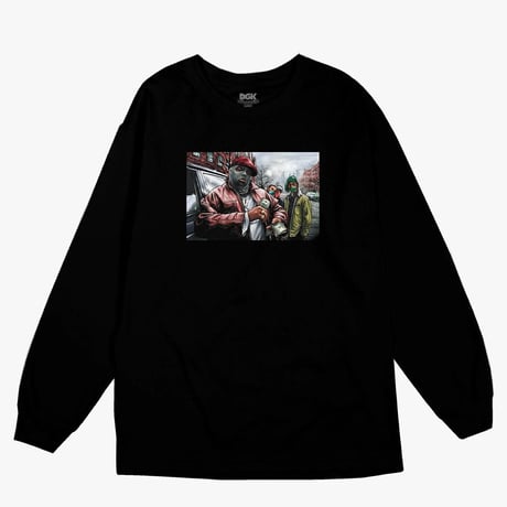 DGK ディージーケー 長袖 Tシャツ ロンT 黒 BRICKS カリフォルニア ストリート ギャング