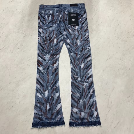 米国LAブランド Stylo Jeans LA スタイロジーンズ STACKED FLARE スタックド フレア デニム ペイント (JNS40)