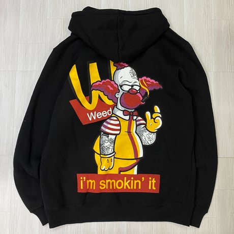LA発 CreateX5 I'm Smokin' it ヘビーウェイト グラフィック プルオーバー パーカ (GFX/Hdy27)