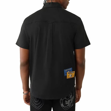 True Religion トゥルーレリジョン Workwear Shirts ワークウェア パッチ 半袖シャツ (TRUE-Shirt3)