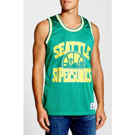 Mitchell&Ness ミッチェル&ネス NBA メッシュタンクトップ Sonics スーパーソニックス 緑 バスケシャツ