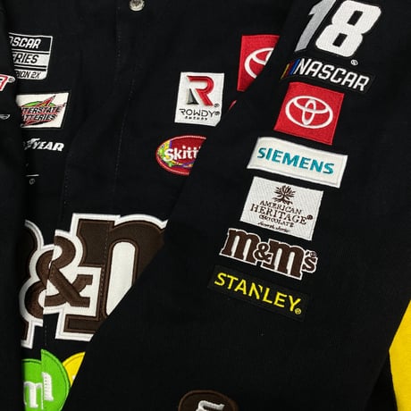 NASCAR ナスカー 2021限定モデル JHデザイン レーシングジャケット 刺繍 KYLE BUSCH M&M's