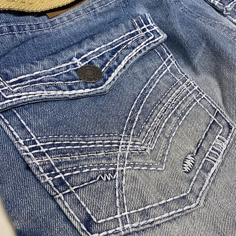 米国ブランド INDIGO PEOPLE インディゴピープル ベルト付 SLIM STRAIGHT デニム L.ブルー  (JNS67)