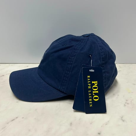 POLO RALPH LAUREN ラルフローレン Iconic Ball Cap ポニーロゴ アイコニック ダッドキャップ 紺/白ロゴ (RLC2)
