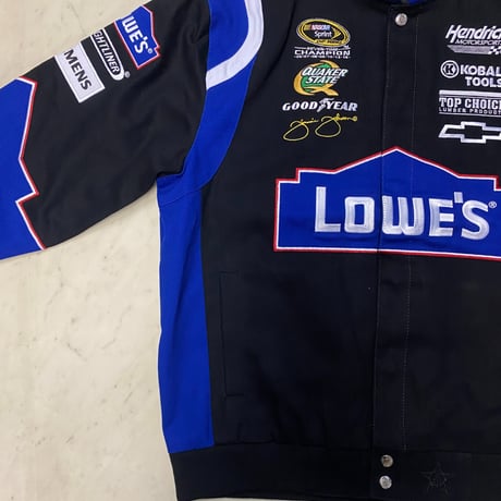 NASCAR ナスカー JHデザイン Lowe's ロウズ 公式 レーシングジャケット  Jimmie.J ジミージョンソン ＃48