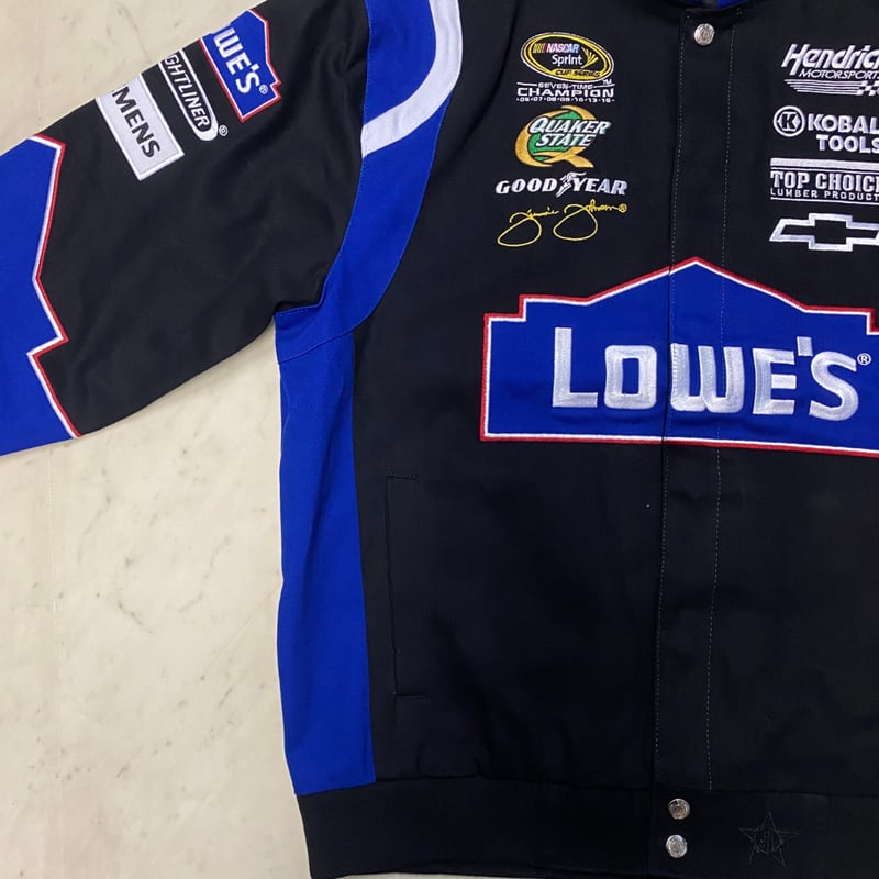 NASCAR ナスカー JHデザイン Lowe's ロウズ 公式 レーシングジャケット