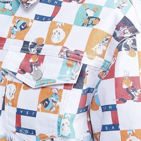限定コレクション TOMMY JEANS スペースジャム LooneyTunes デニム ジャケット 総柄