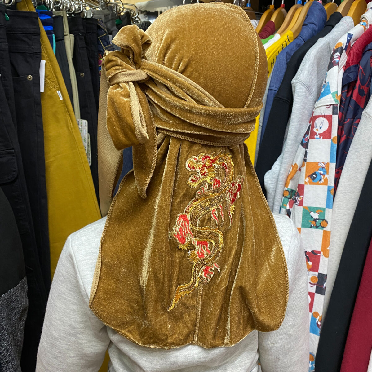 プレミアムベロア DU-RAGドゥーラグ ベージュ TIEDOWN インナー