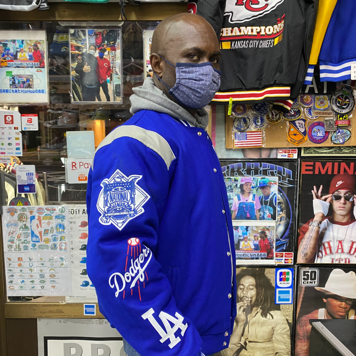 超美品　fanatics×MLB LA Dodgers スタジャン　チームカラー