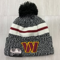 NEWERA ニューエラ NFL 公式 ニット帽 ワシントン コマンダース Commanders フリース 黒 (Beanie186)