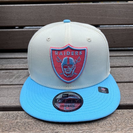 9FIFTY ニューエラ NFL ラスベガス レイダース LV RAIDERS バイカラー WHT/CORAL