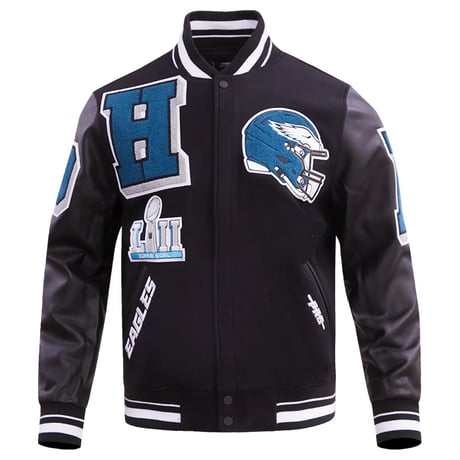 海外限定 PRO STANDARD プロスタンダード NFL公式 イーグルス PHI Eagles スタジャン BLK (JH6)