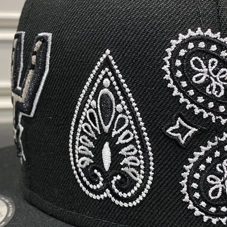 USA限定 Newera ニューエラ 9FIFTY ペイズリー スナップバック NBA サンアントニオ スパーズ