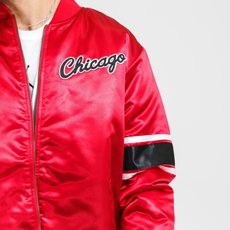 Mitchell&Ness ミッチェル&ネス NBA シカゴ ブルズ HWC サテン スタジアムジャンパー