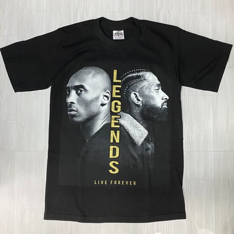 LA発 ニプシー コービー Legends アンダーグラウンド グラフィック ヘビーウェイト Tシャツ 黒 (GTS96)