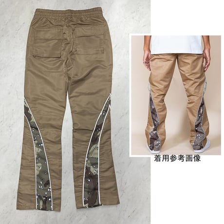 アメリカLA発 EPTM USA エピトミ EPTM MV PANTS 迷彩 カモフラージュ フレアーパンツ Khaki (JNS107)