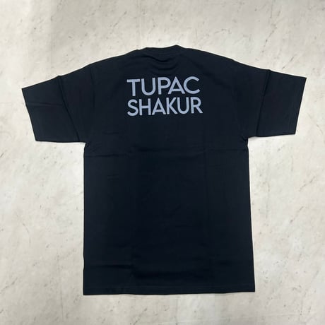 LA発 Tupac Shakur 2パック シャクール Tribute グラフィック 半袖 ヘビーウェイト Tシャツ 黒 (GTS126)