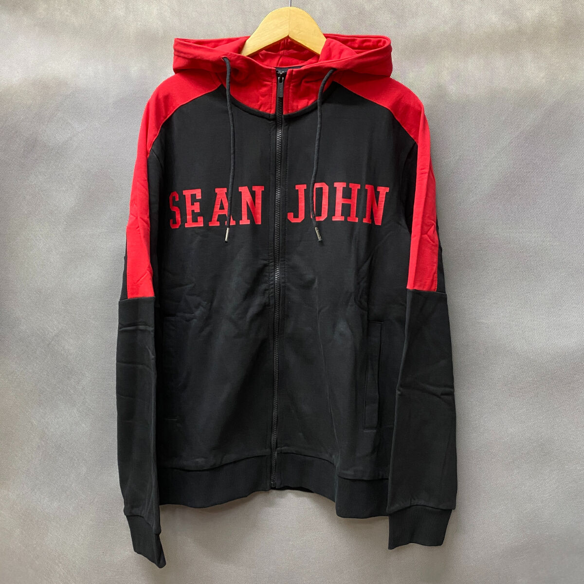 00s SeanJohn ヒップホッププリント ジップアップ スウェットパーカー