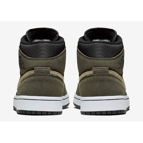 ラスト1  【24.5㎝】 NIKE ナイキ JORDAN1 ジョーダン1 MID ミッドカット WMNS スニーカー ミリタリー オリーブ us7.5 ヌバック NBA