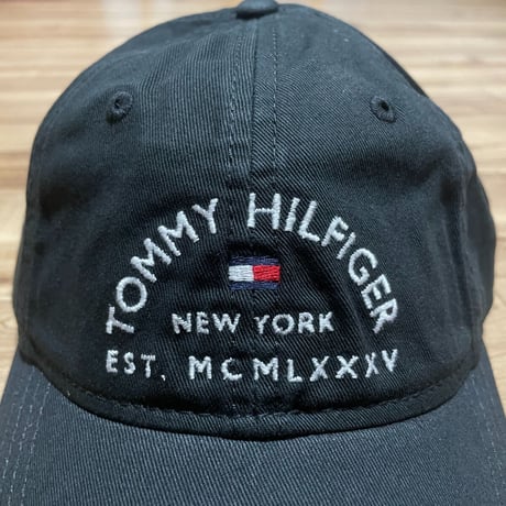 トミーヒルフィガー TOMMY HILFIGER USA ストラップバックキャップ 黒 MCMLXXXV (12)