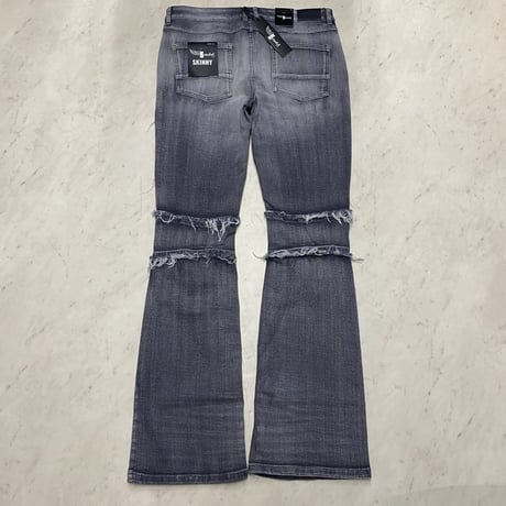 米国LAブランド Bezalel Jeans ベザレル ジーンズ STACKED FLARE スタックド フレア デニム ヴィンテージグレー (JNS12)