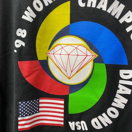 Diamond Supply ダイヤモンドサプライ WorldChampions クルーネック スウェット トレーナー 黒