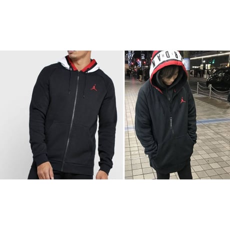 USAモデル NIKE ナイキ AIR JORDAN エア ジョーダン JUMPMAN ジャンプマン Gradient ジップアップ フリース フルジップ パーカー 黒 ブラック