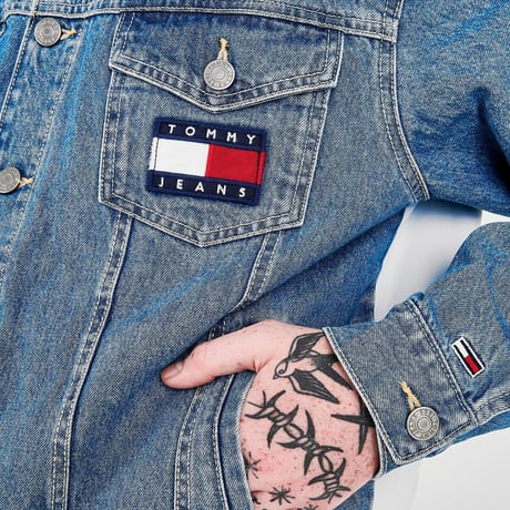 USAモデル TOMMY JEANS トミージーンズ 90’ ビッグシルエット デニムジャケット Gジャン