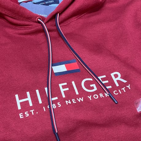 TOMMY HILFIGER USA トミーヒルフィガー Core Basic プルオーバーパーカー  バーガンディ