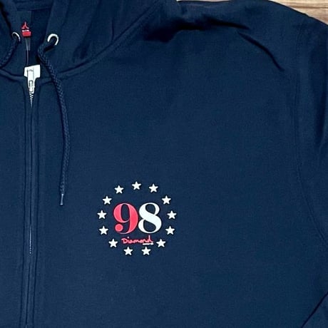 【4XL】 Diamond Supply Co. ダイヤモンドサプライ Zip-Up ジップアップ パーカー 紺 (z10)