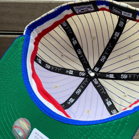 USA限定 Newera 59FIFTY シカゴ カブス CUBS 100th Anniv. ピンストライプ Cooperstown (5-4)