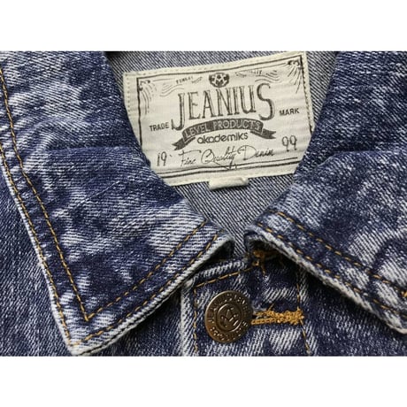 Akademiks アカデミクス JEANIUS デニムジャケット ジージャン BOOTYBLUE 色落ち インディゴ
