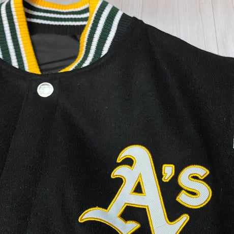 USA限定 JHデザイン A's オークランド アスレチックス MLB  リバーシブル スタジャン
