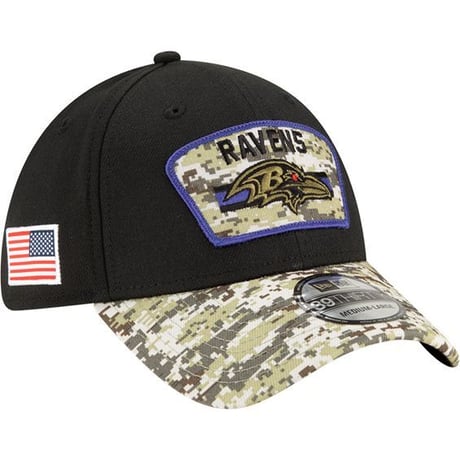 Newera ニューエラ NFL 39THIRTY ボルチモア レイブンズ Ravens ストレッチキャップ 迷彩